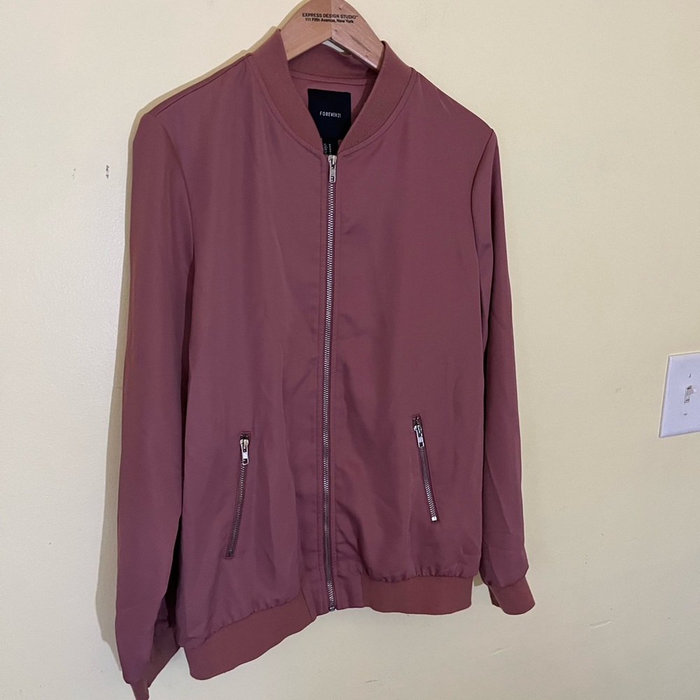 Forever 21 Women’s Mauve Full Zip Jacket Size Medium